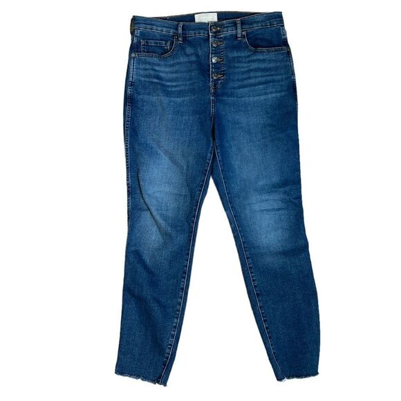Everlane the vintage skinny button fly ankle distressed jeans size 31 - Picture 1 of 9
